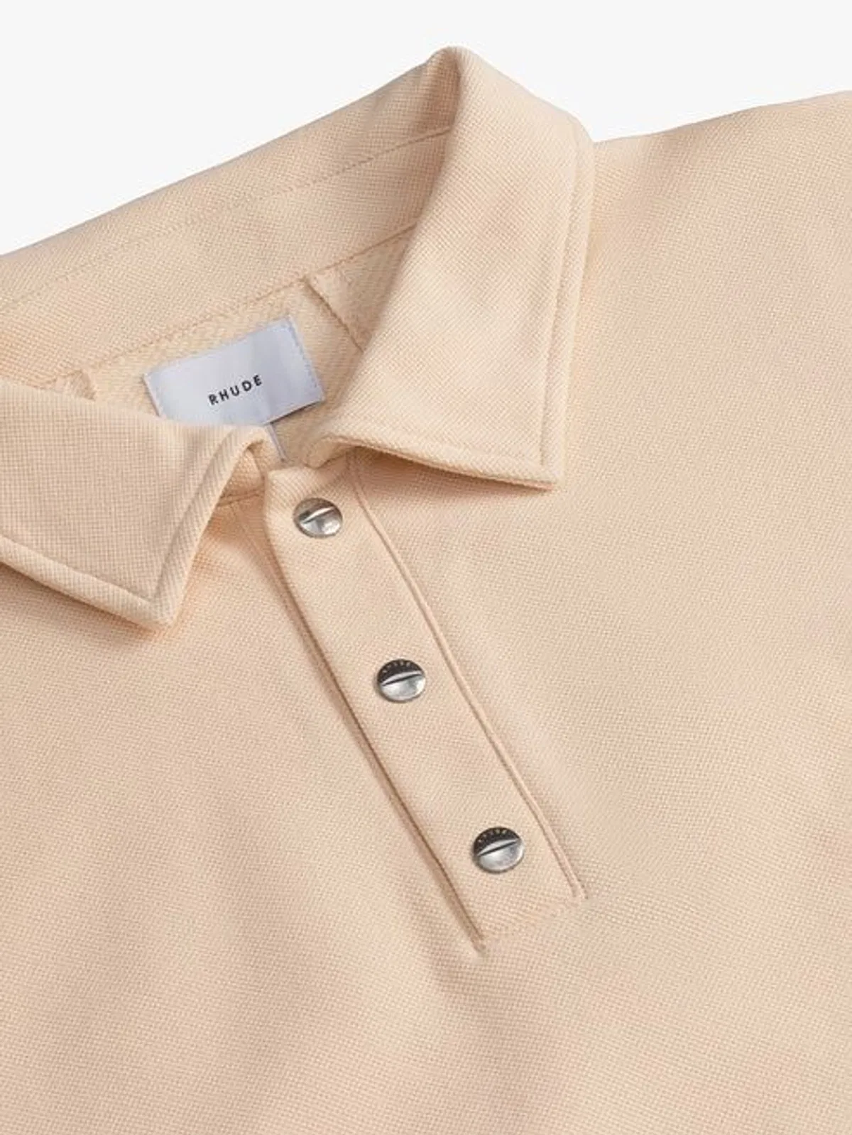 Rhude Pique Snap Short Sleeve Polo