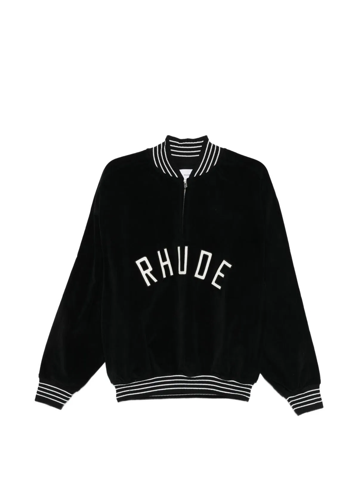 Rhude Velour Track Quarter Zip-Up