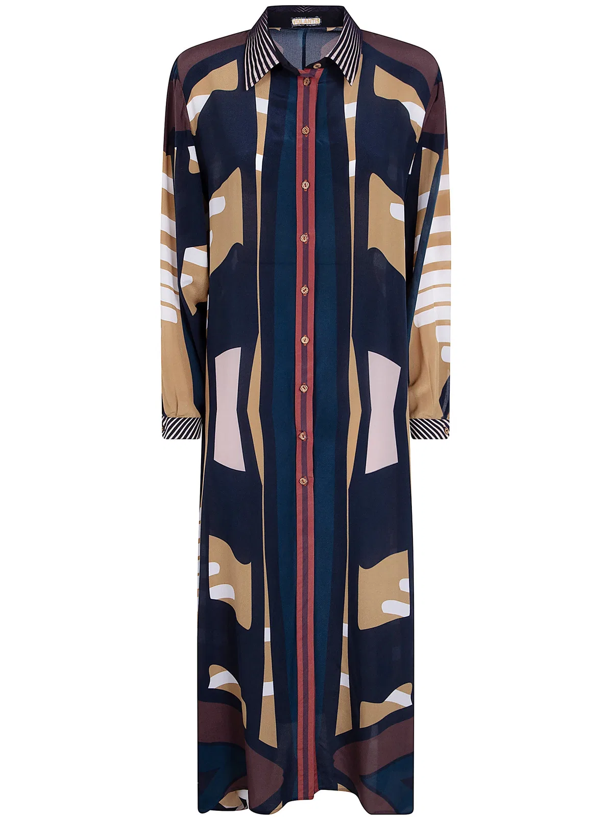 Volantis "Riad" Shirt Neck Dress