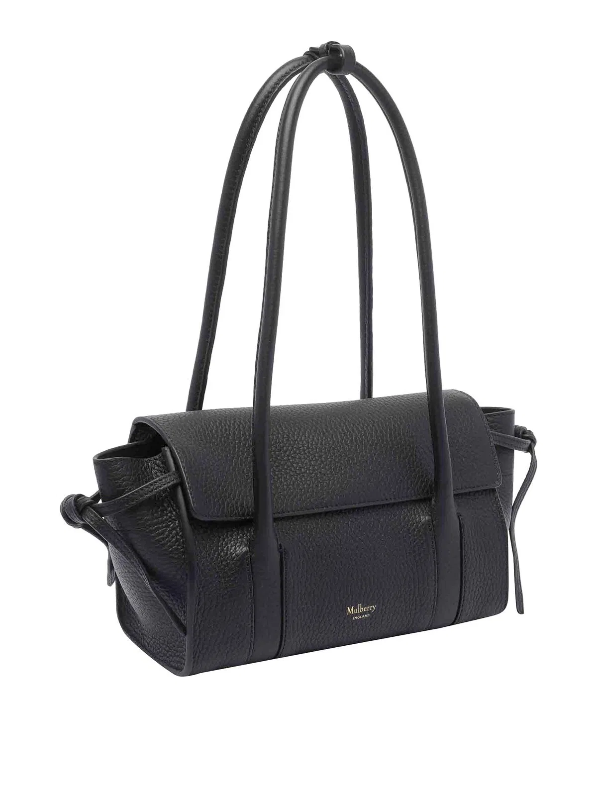 Mulberry Leather Shoulder Bag With Logo