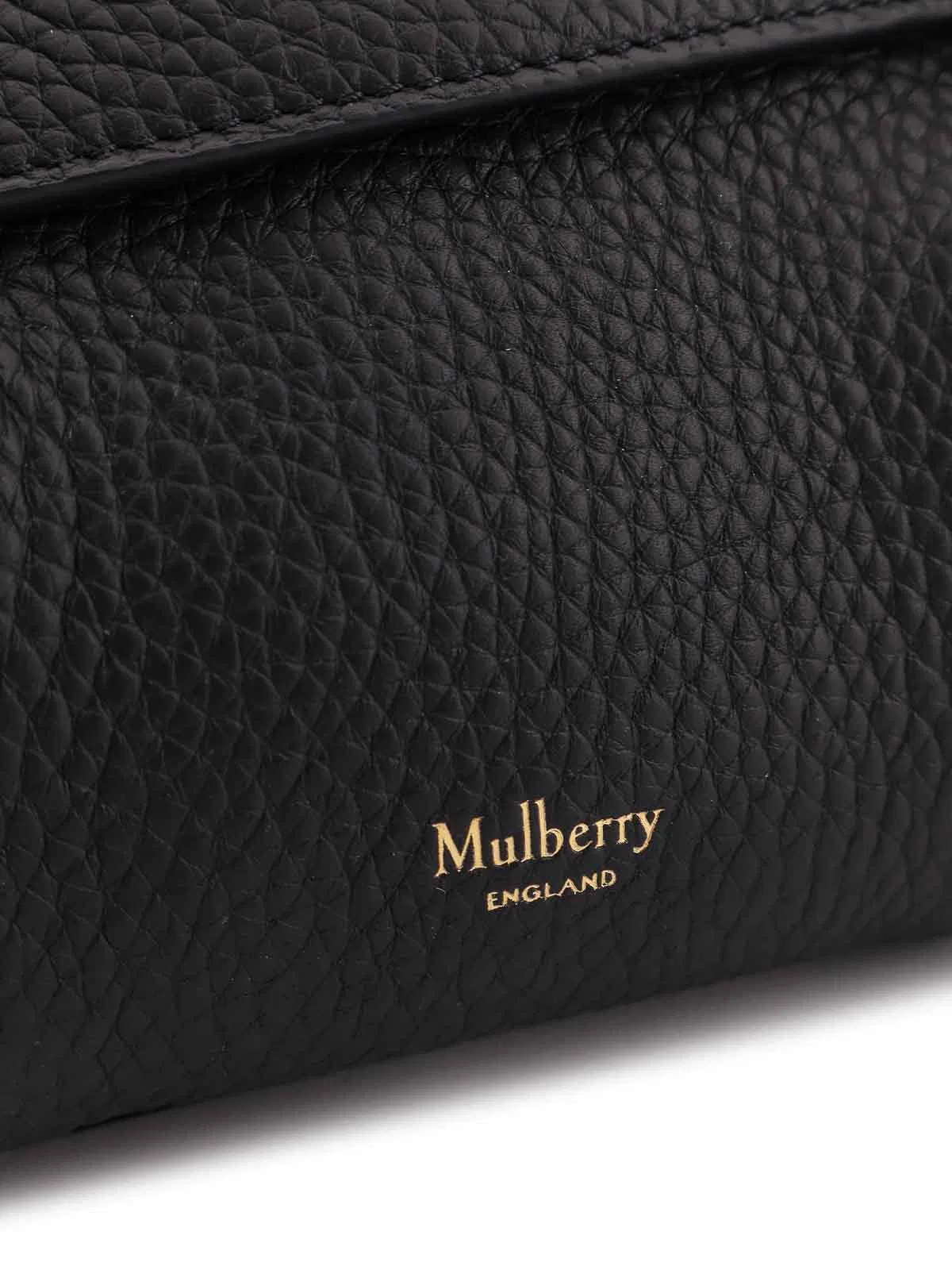 Mulberry Leather Shoulder Bag With Logo