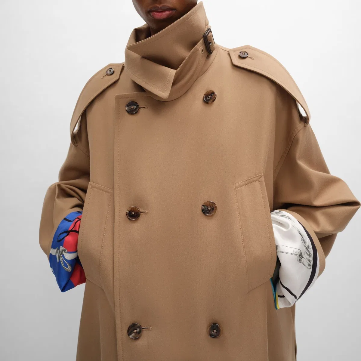 Celine Wool Cotton Trench Coat