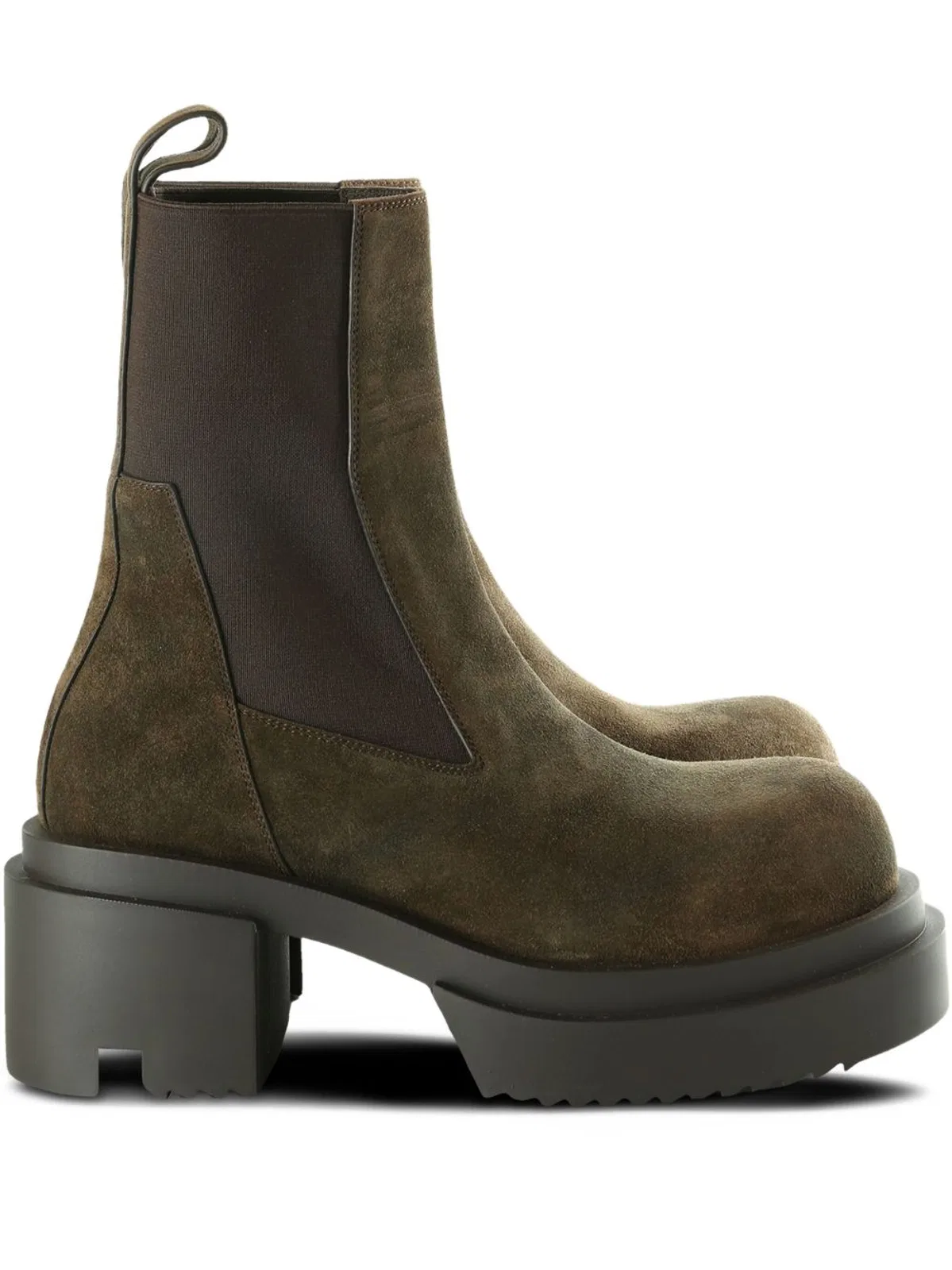 Rick Owens Suede Platform Block Heel