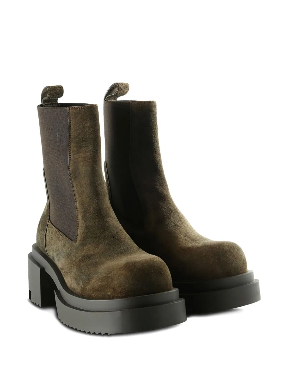Rick Owens Suede Platform Block Heel