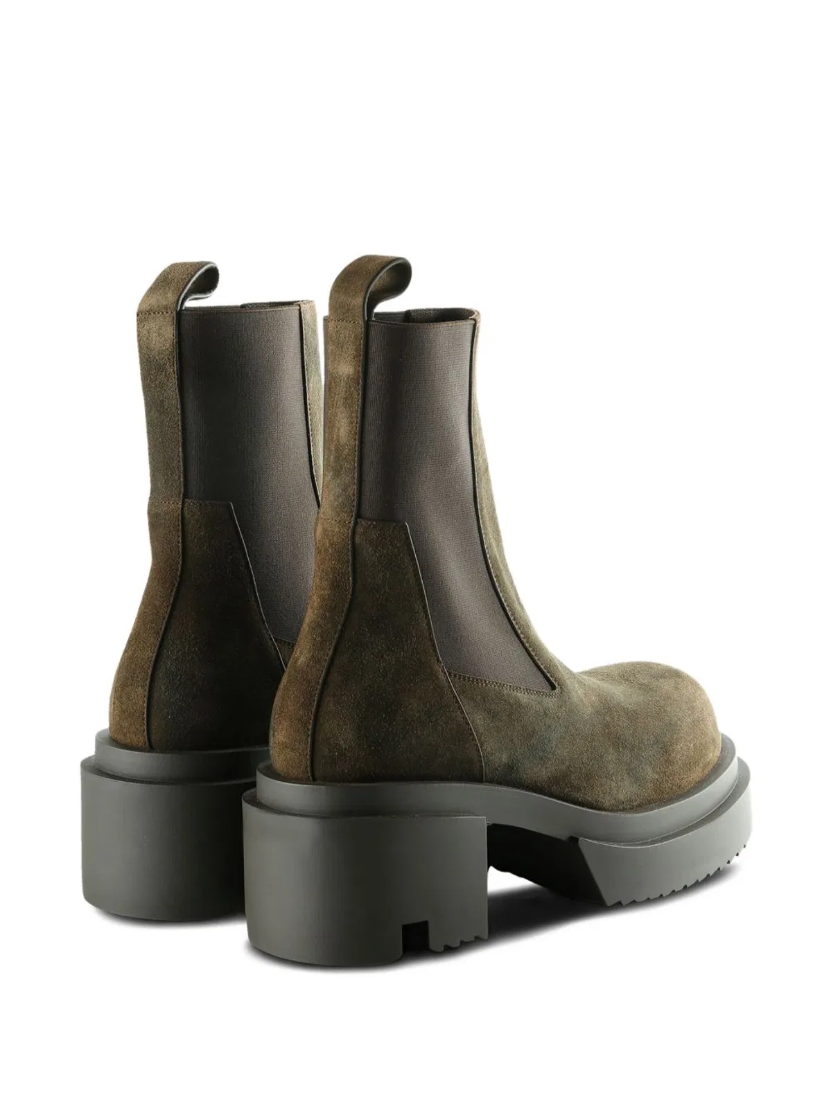 Rick Owens Suede Platform Block Heel