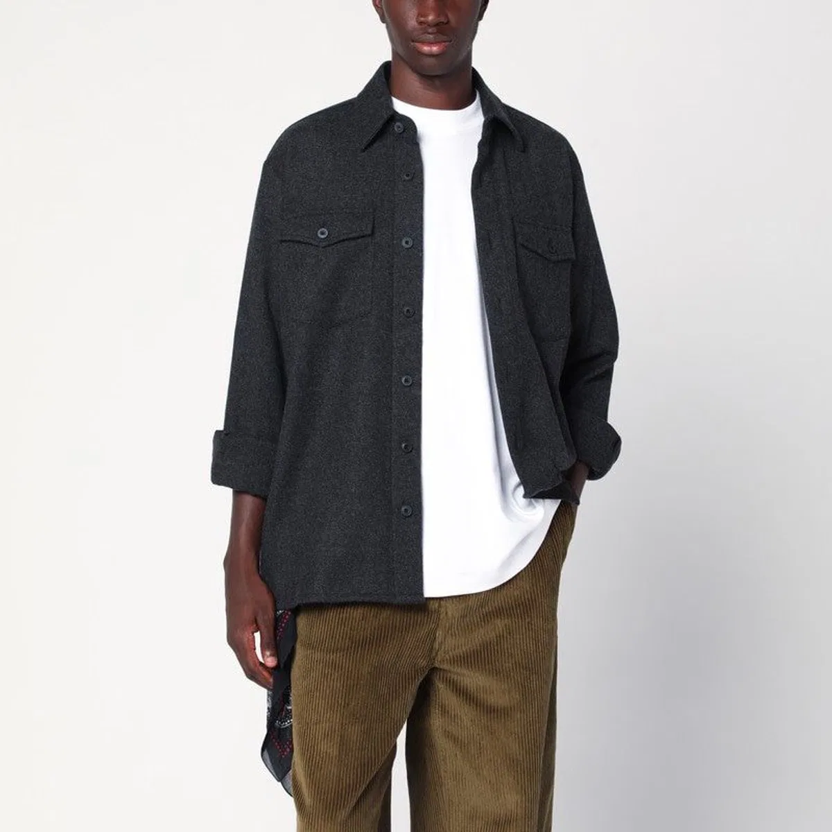 Destin Dark Gray Wool Shirt