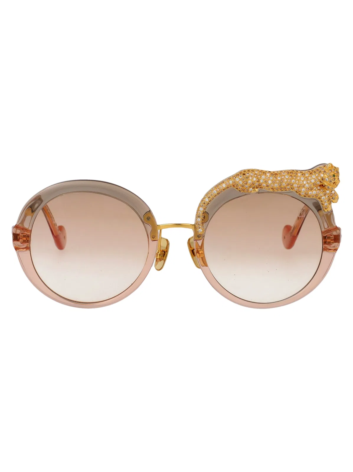 Anna Karin Karlsson Gold Tobacco Acetate Sunglasses