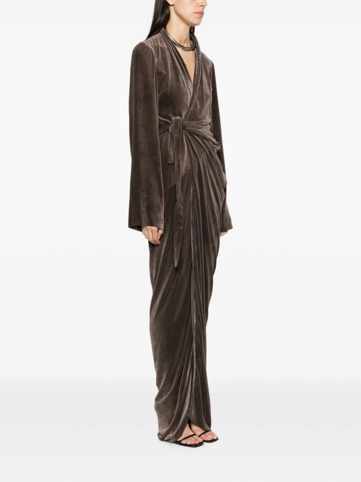 Rick Owens Velvet Wrap V-Neck