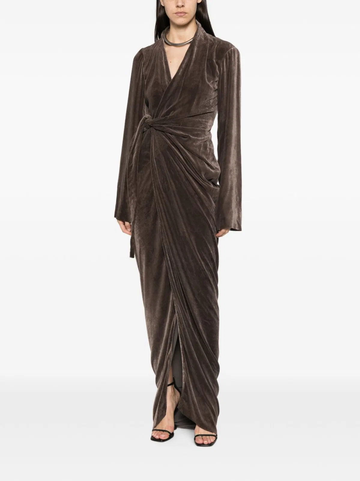 Rick Owens Velvet Wrap V-Neck