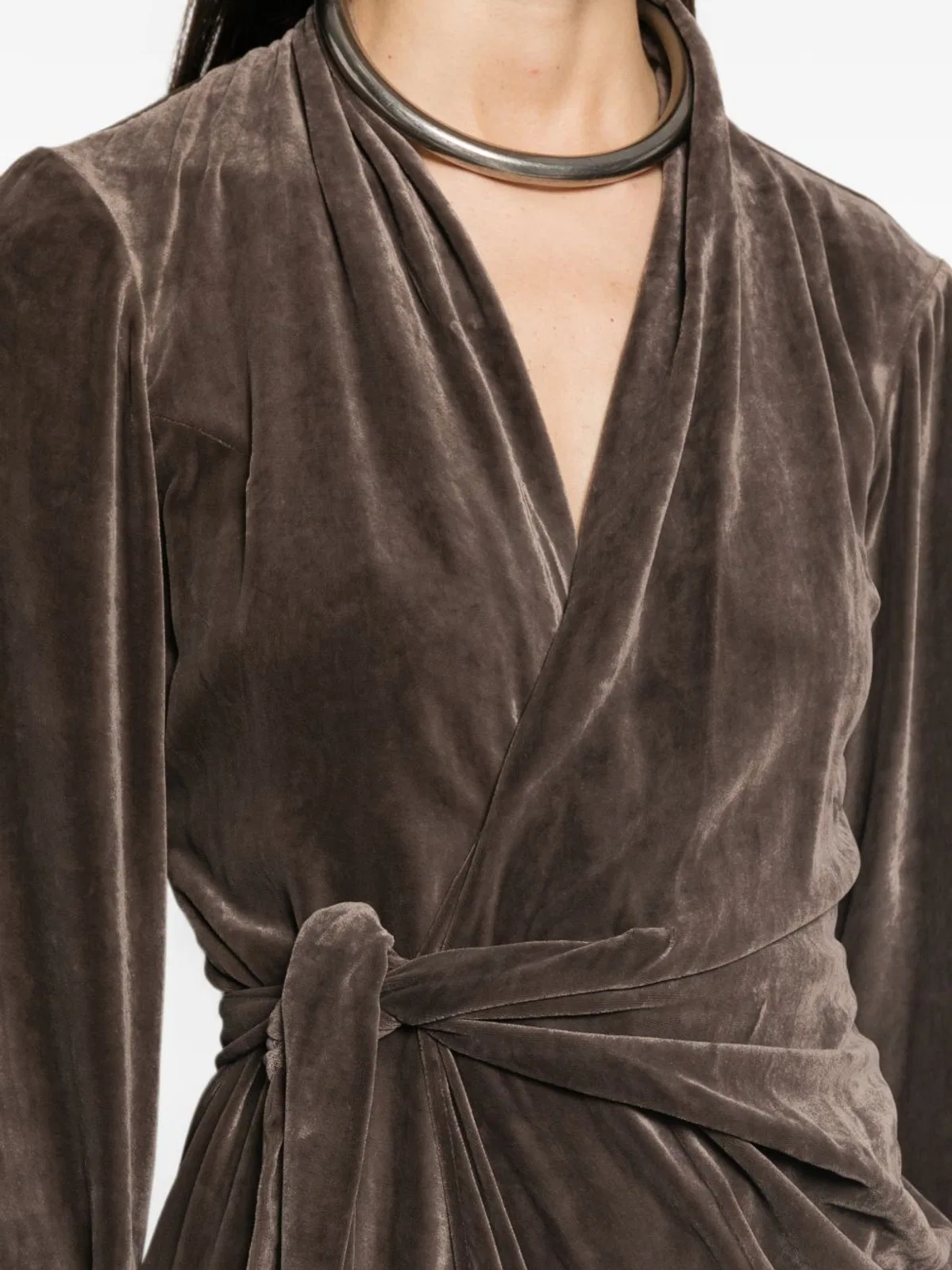 Rick Owens Velvet Wrap V-Neck
