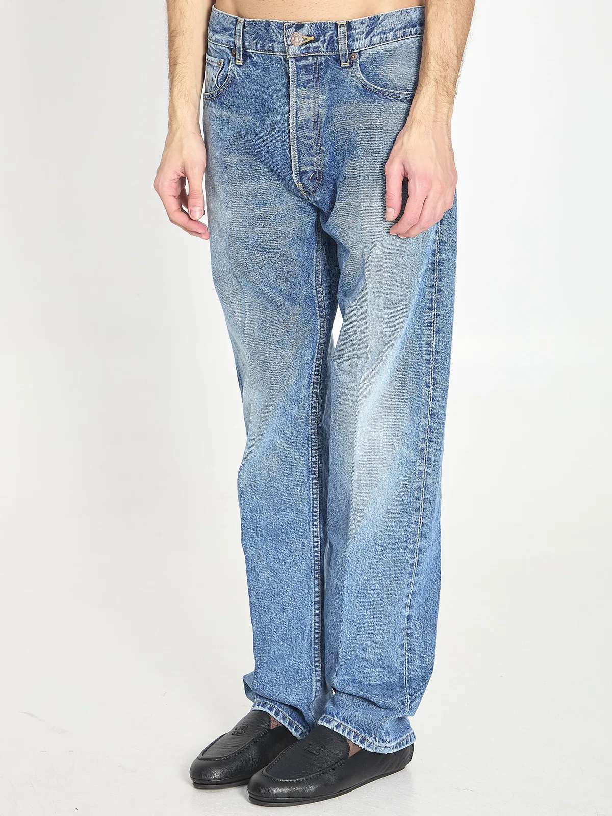 Celine Blue Boyfriend 001 Cotton Jeans