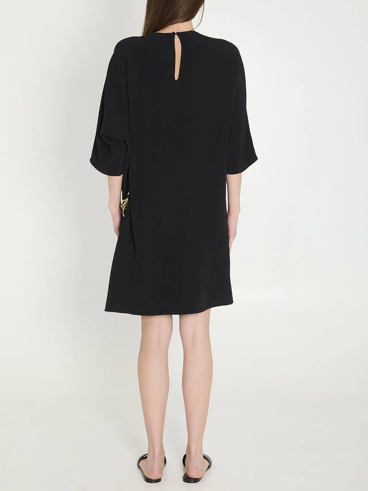 Celine Black Viscose Midi Dress