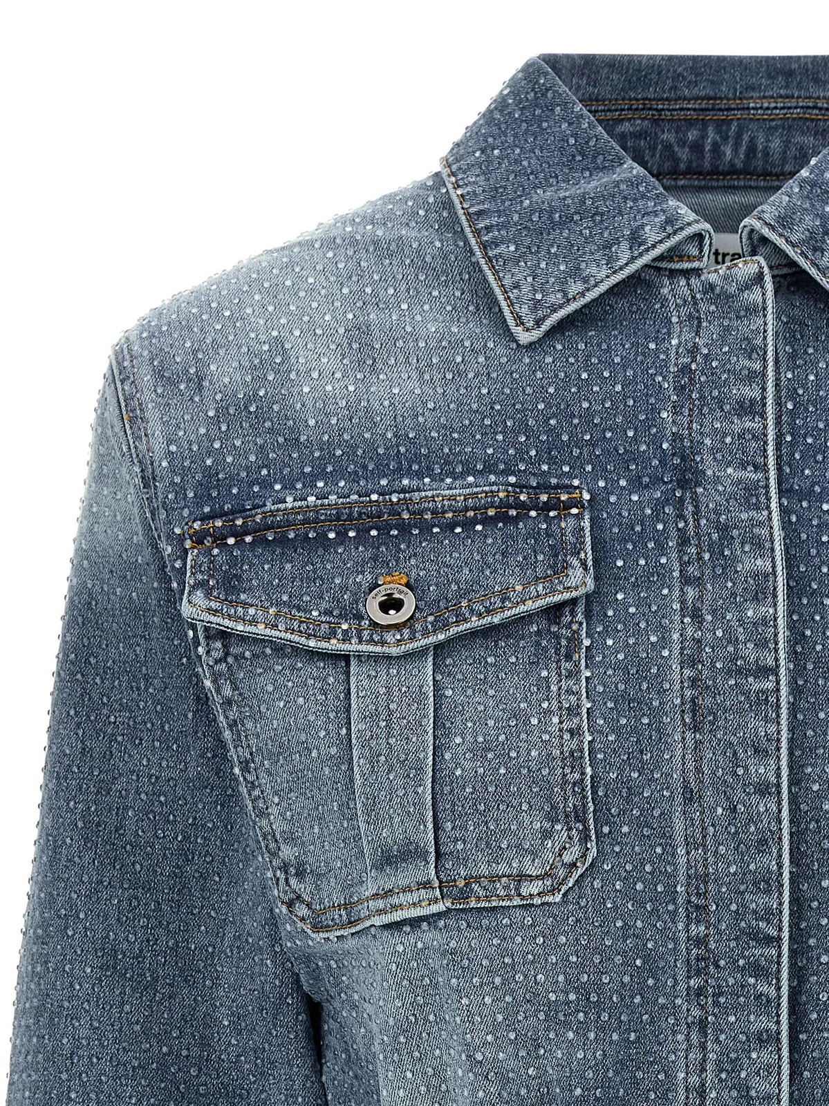 Self-Portrait Self Portrait 'Rhinestone Denim' Jumpsui