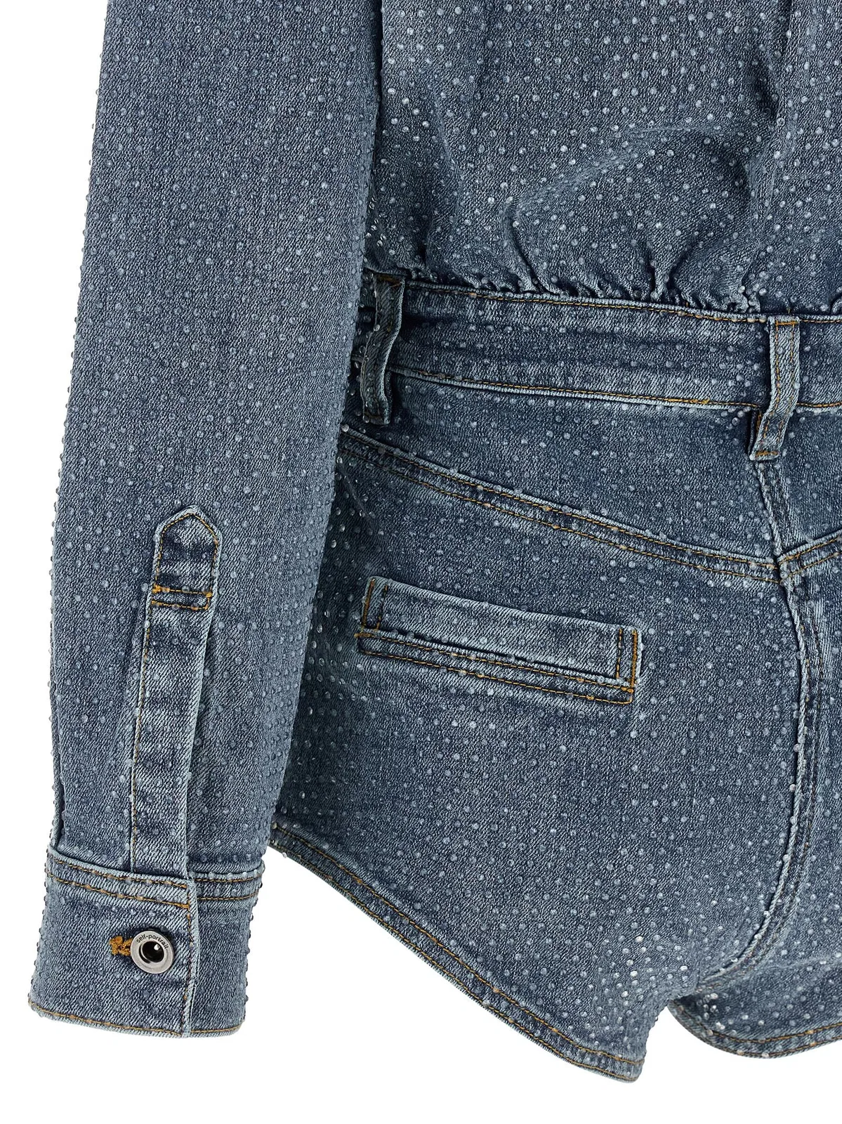 Self-Portrait Self Portrait 'Rhinestone Denim' Jumpsui