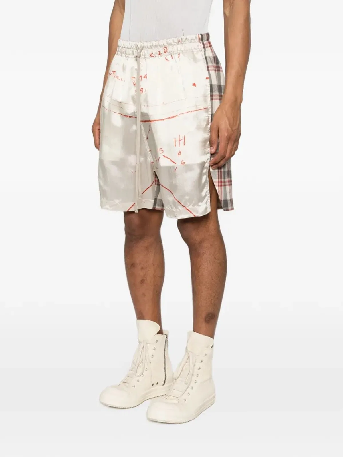 Rick Owens Graphic-Print Shorts