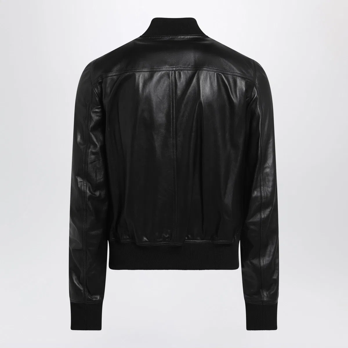 Rick Owens Black Bauhaus Flight Leather Jacket