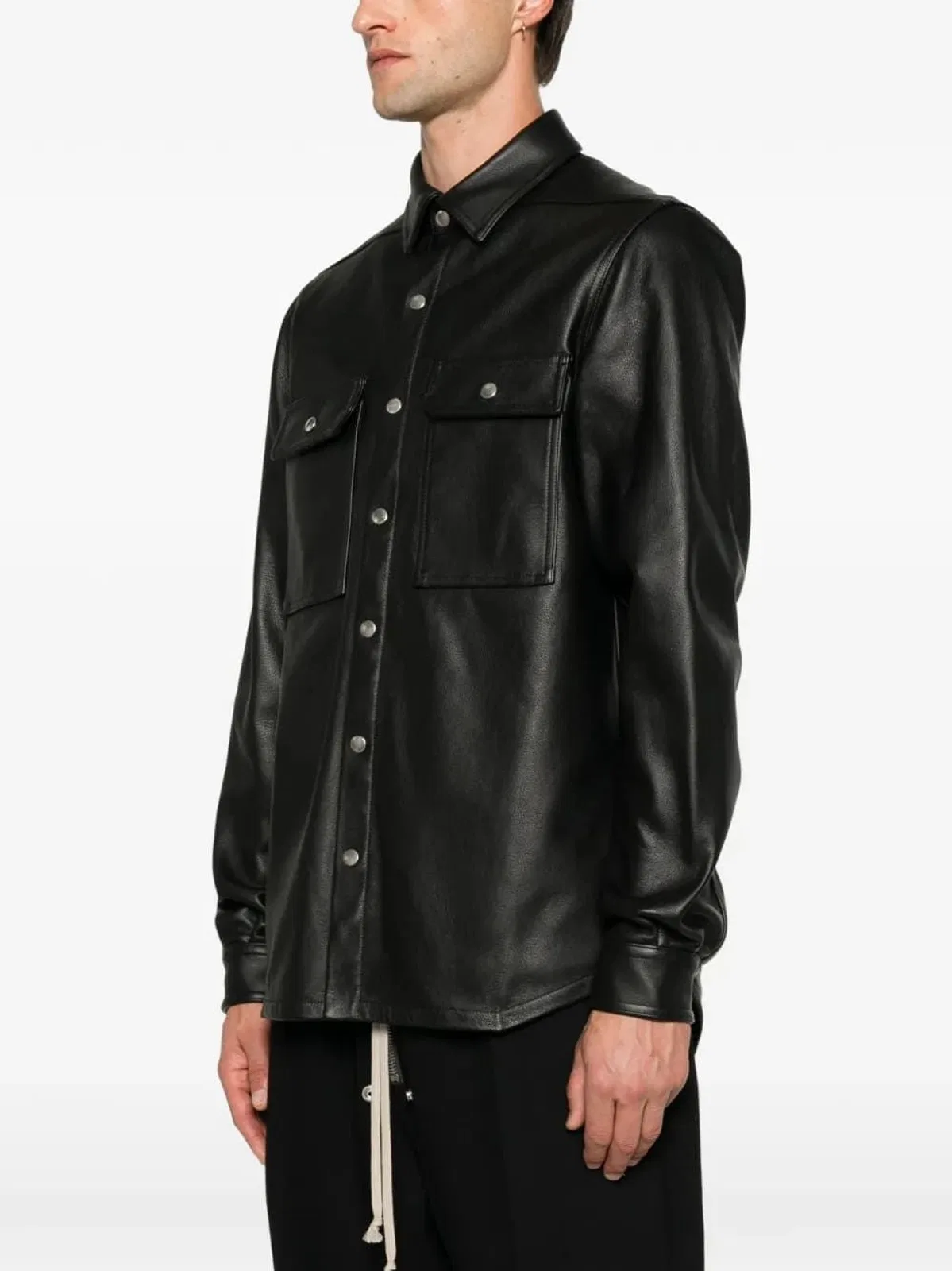 Rick Owens Outershirt Leather Shirt Jacket