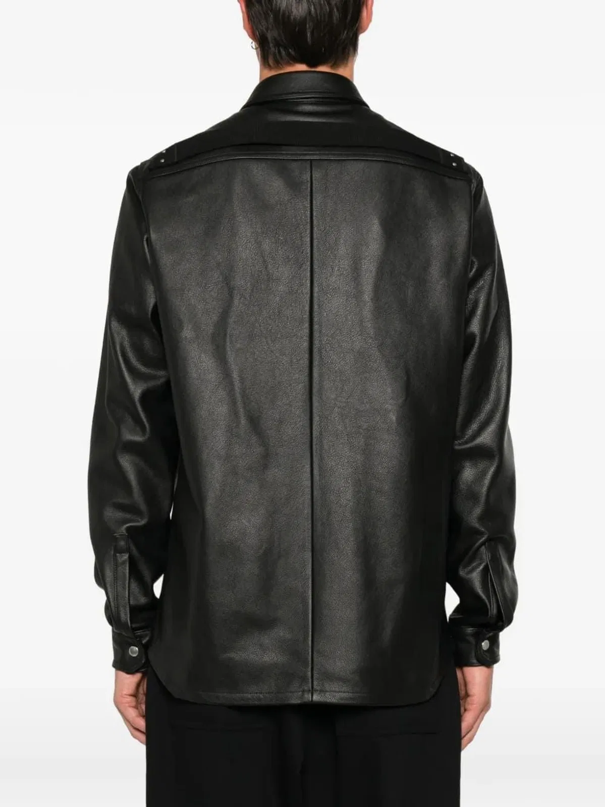 Rick Owens Outershirt Leather Shirt Jacket
