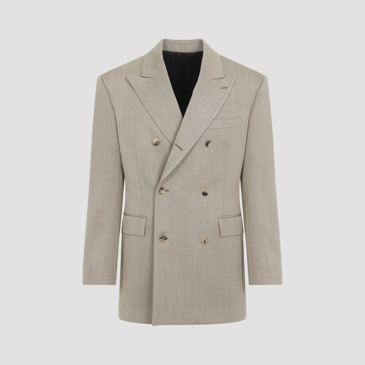 Celine Beige Colonne Wool Jacket