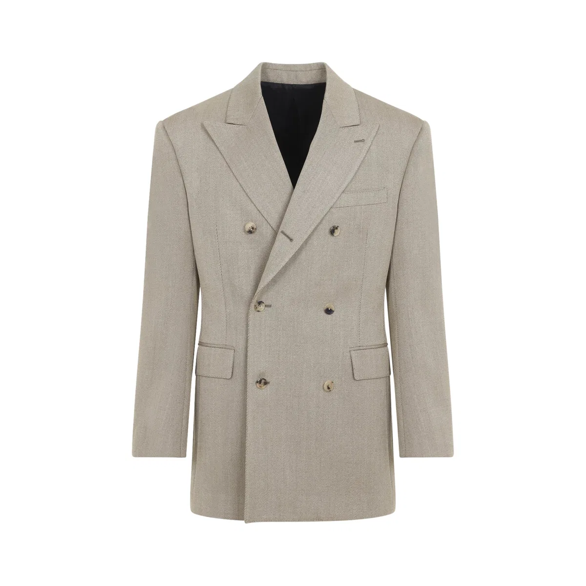 Celine Beige Colonne Wool Jacket