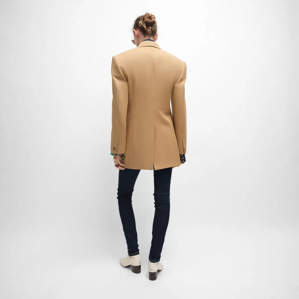 Celine Beige Colonne Wool Jacket