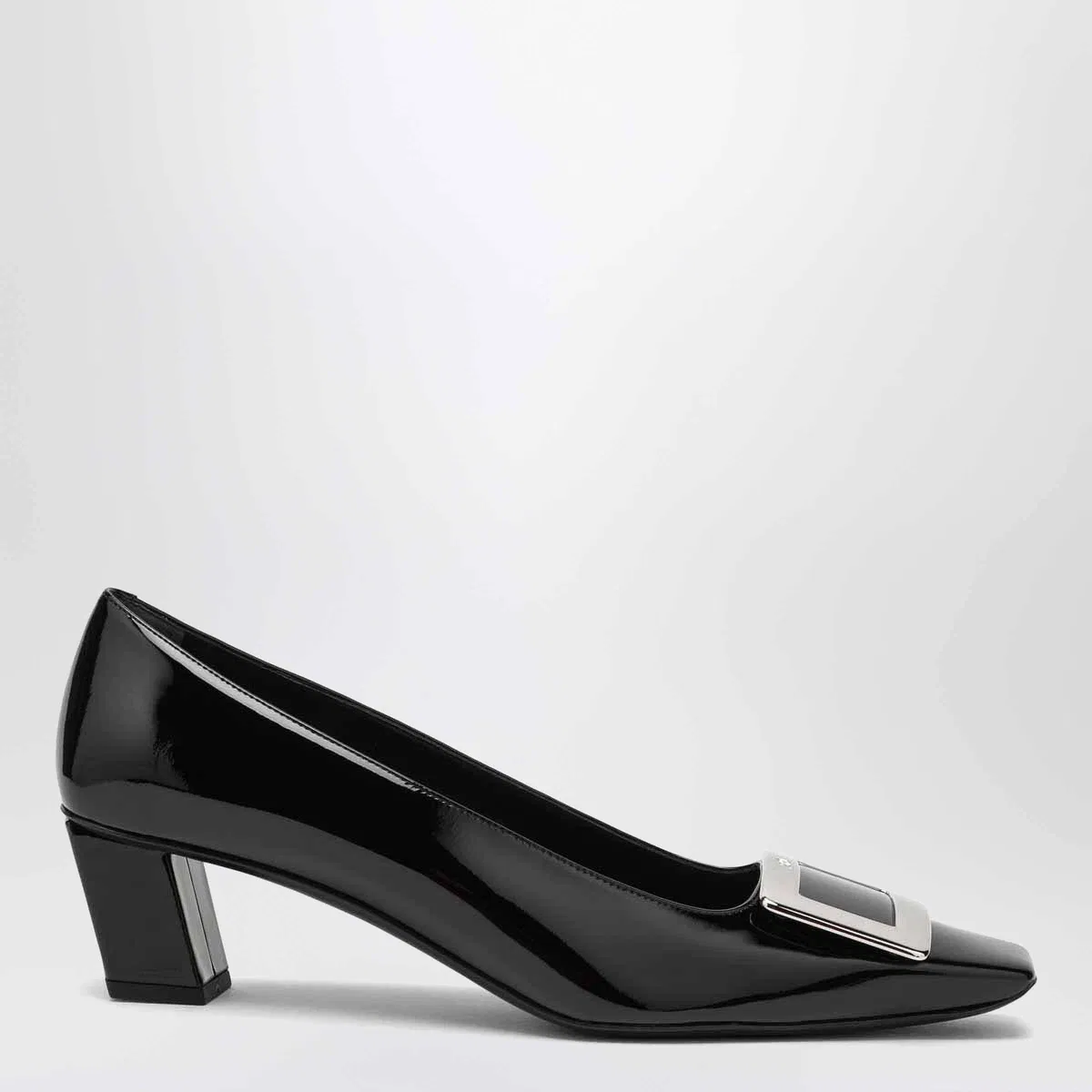 Roger Vivier Belle Vivier Patent Leather Black Décoll