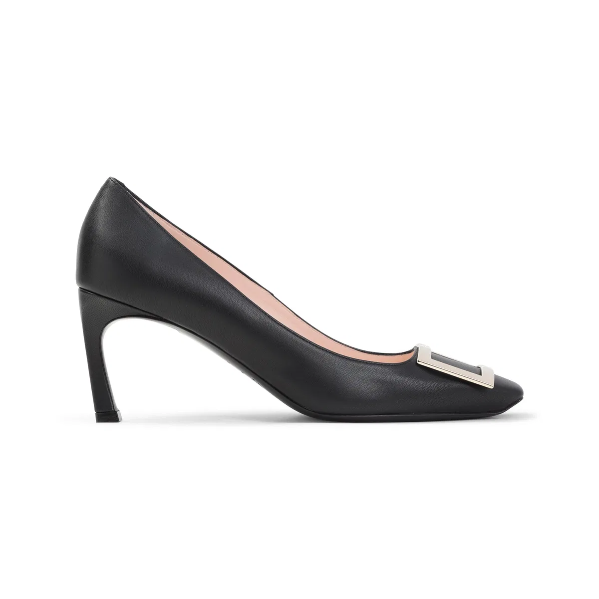 Roger Vivier Black Belle Trompette Calf Leather Pumps