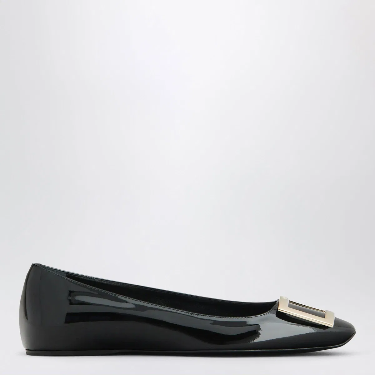 Roger Vivier Black Patent Leather Ballet Flats