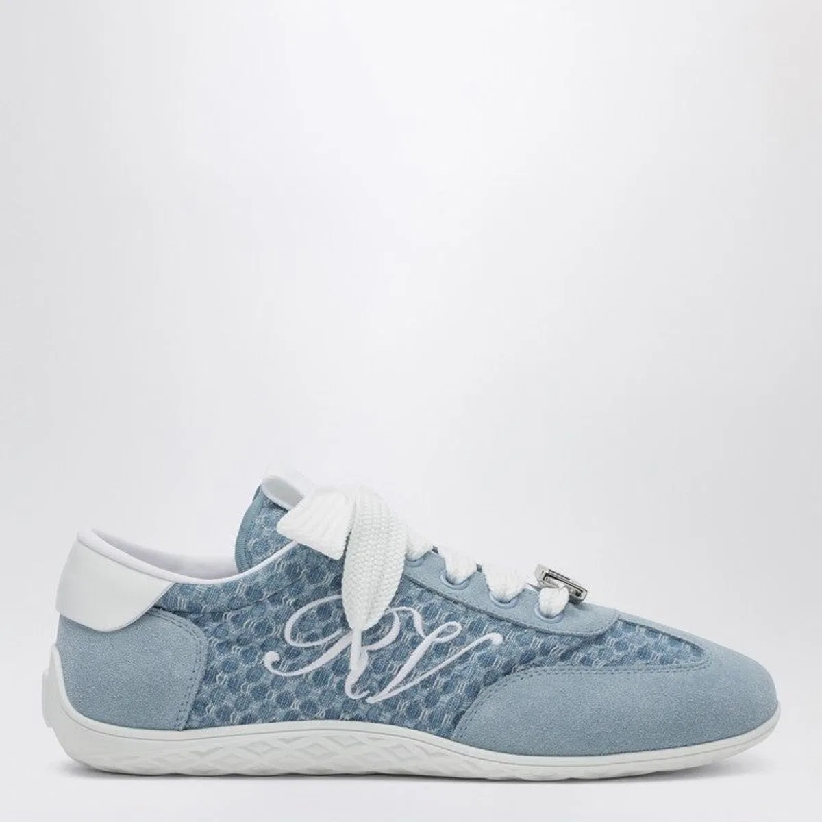 Roger Vivier Viv Low Sneakers In Sky Blue