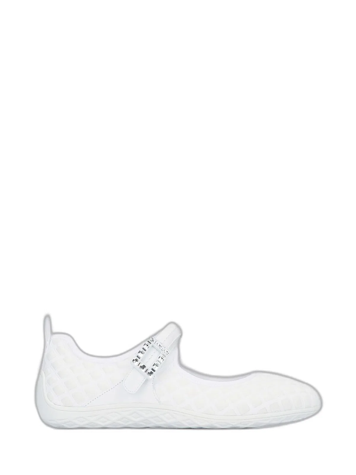 Roger Vivier Viv Low Ballerina Flats With Fabric Stra