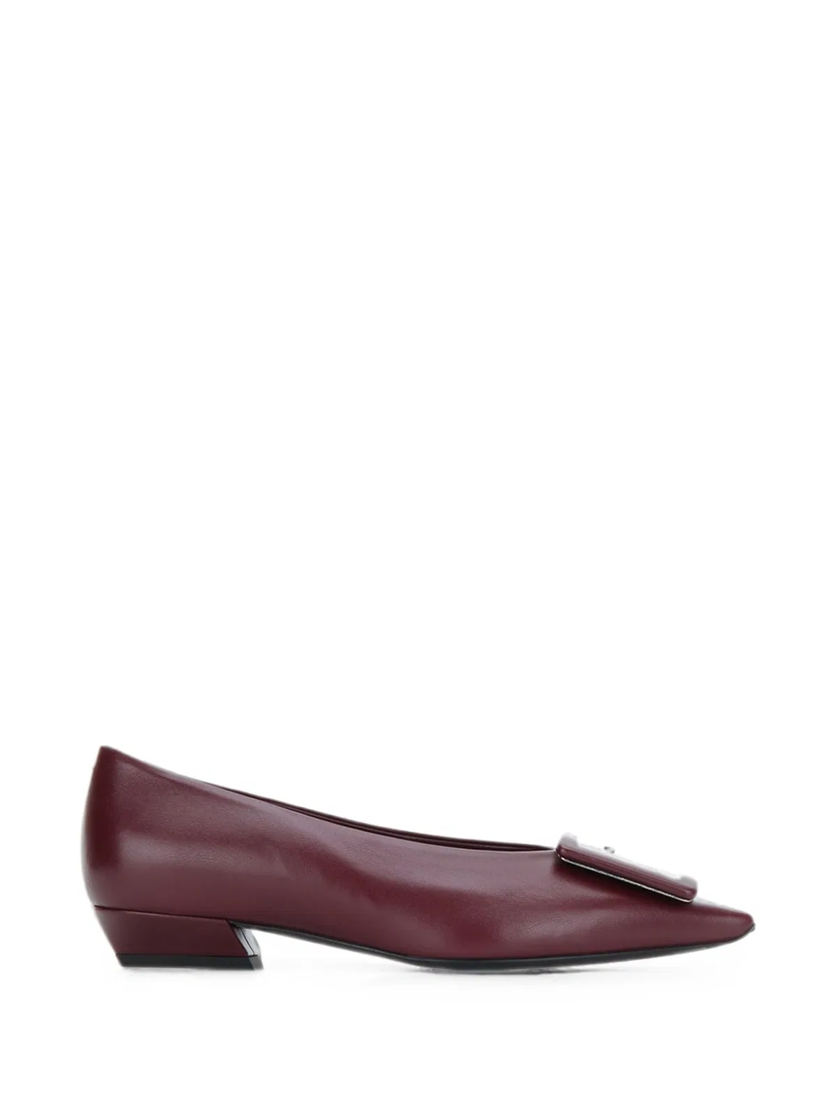 Roger Vivier Buckle-Detail Pointed-Toe Ballet Flats