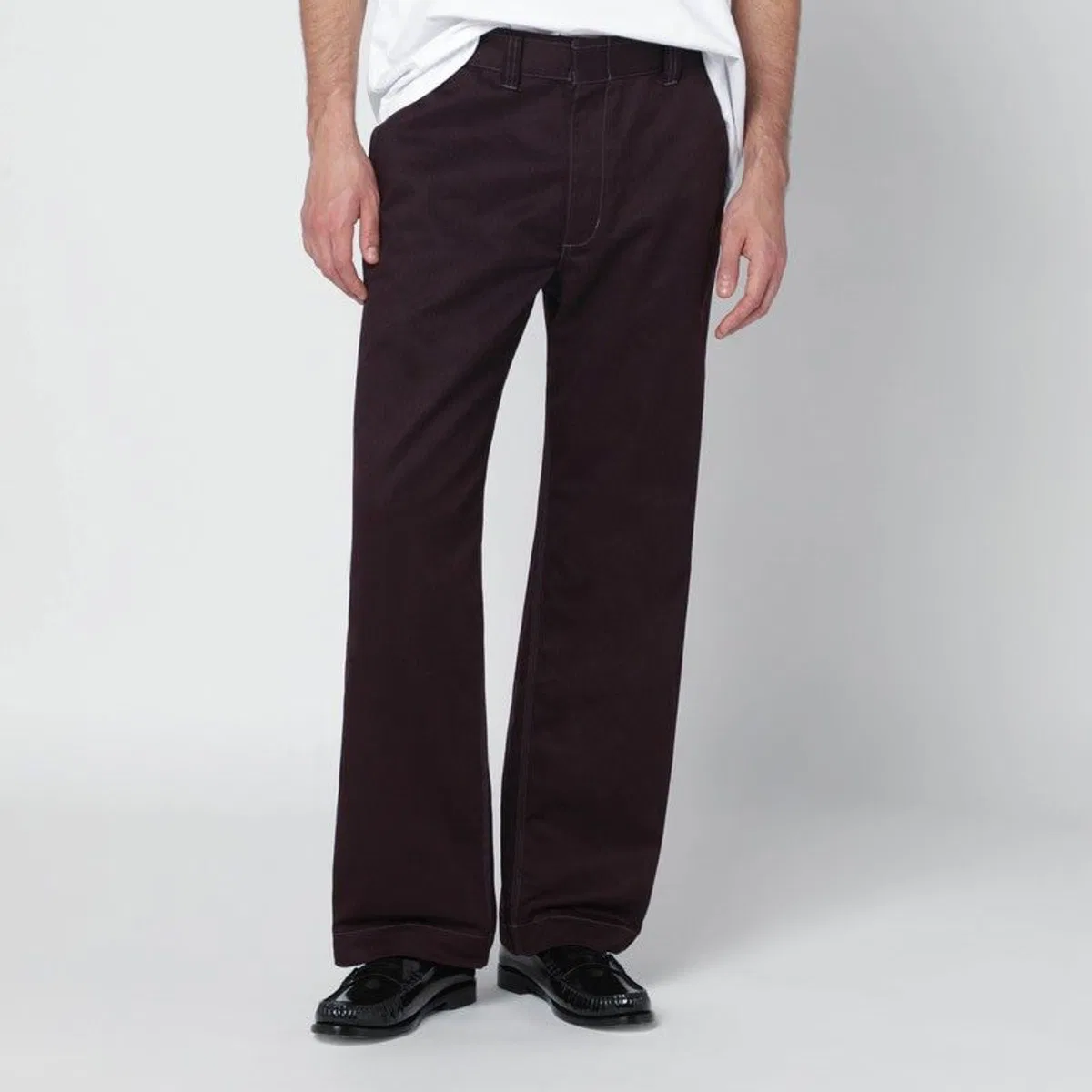 Needles Burgundy Cottonblend Trousers