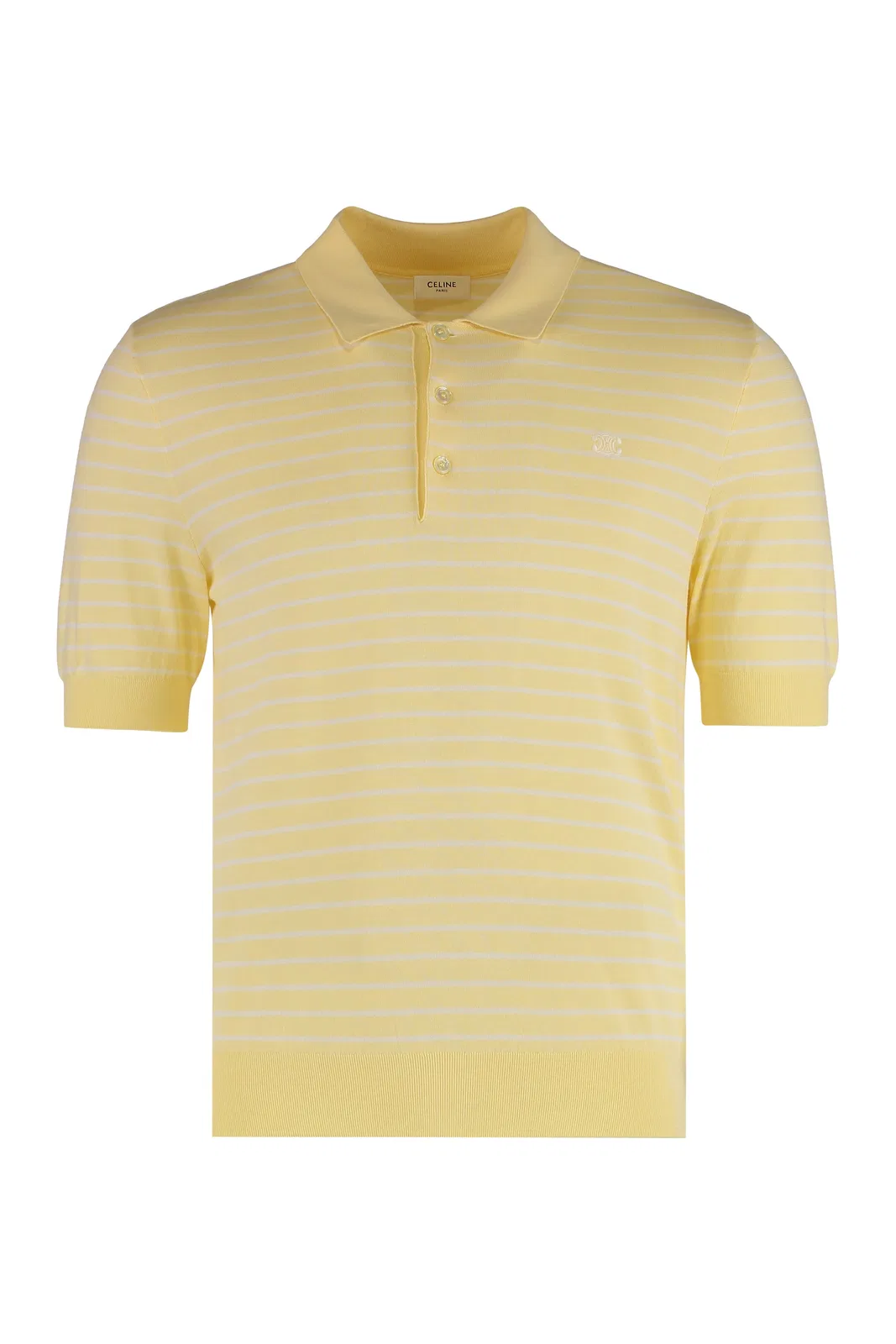 Celine Polo Shirt With Short Sleeves In Thin Co