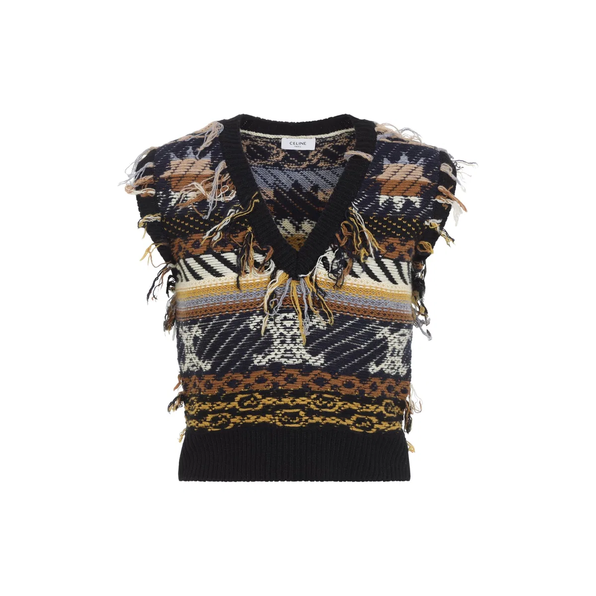 Celine Brown Cashmere Top