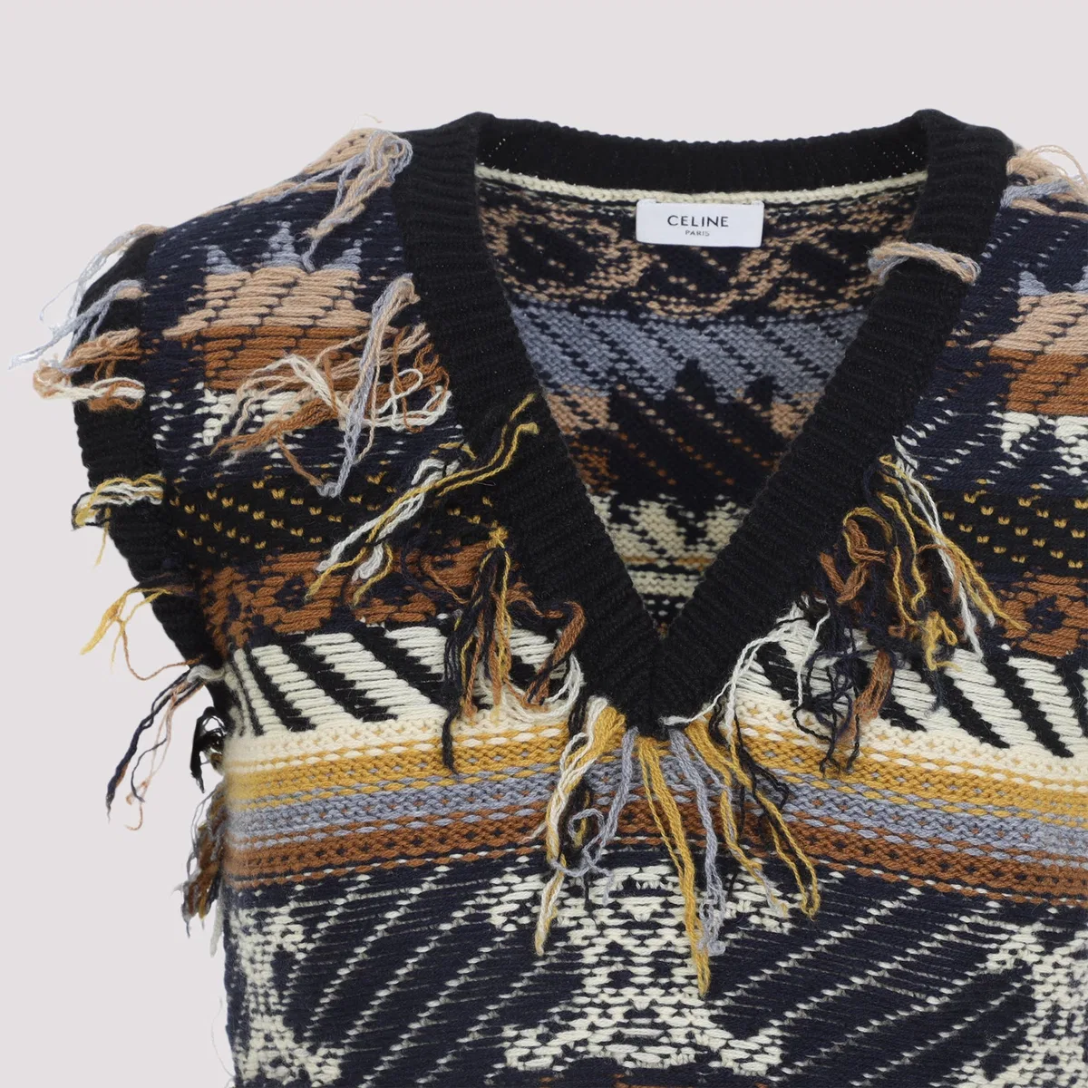 Celine Brown Cashmere Top
