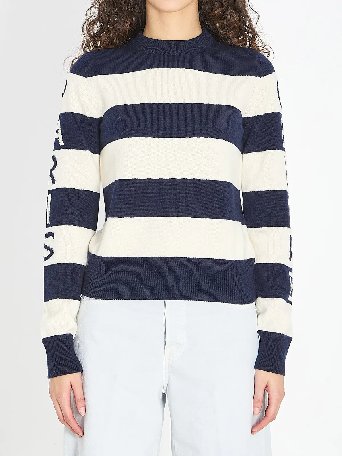 Celine Crew Neck Sweater In Cashmere And Wool
