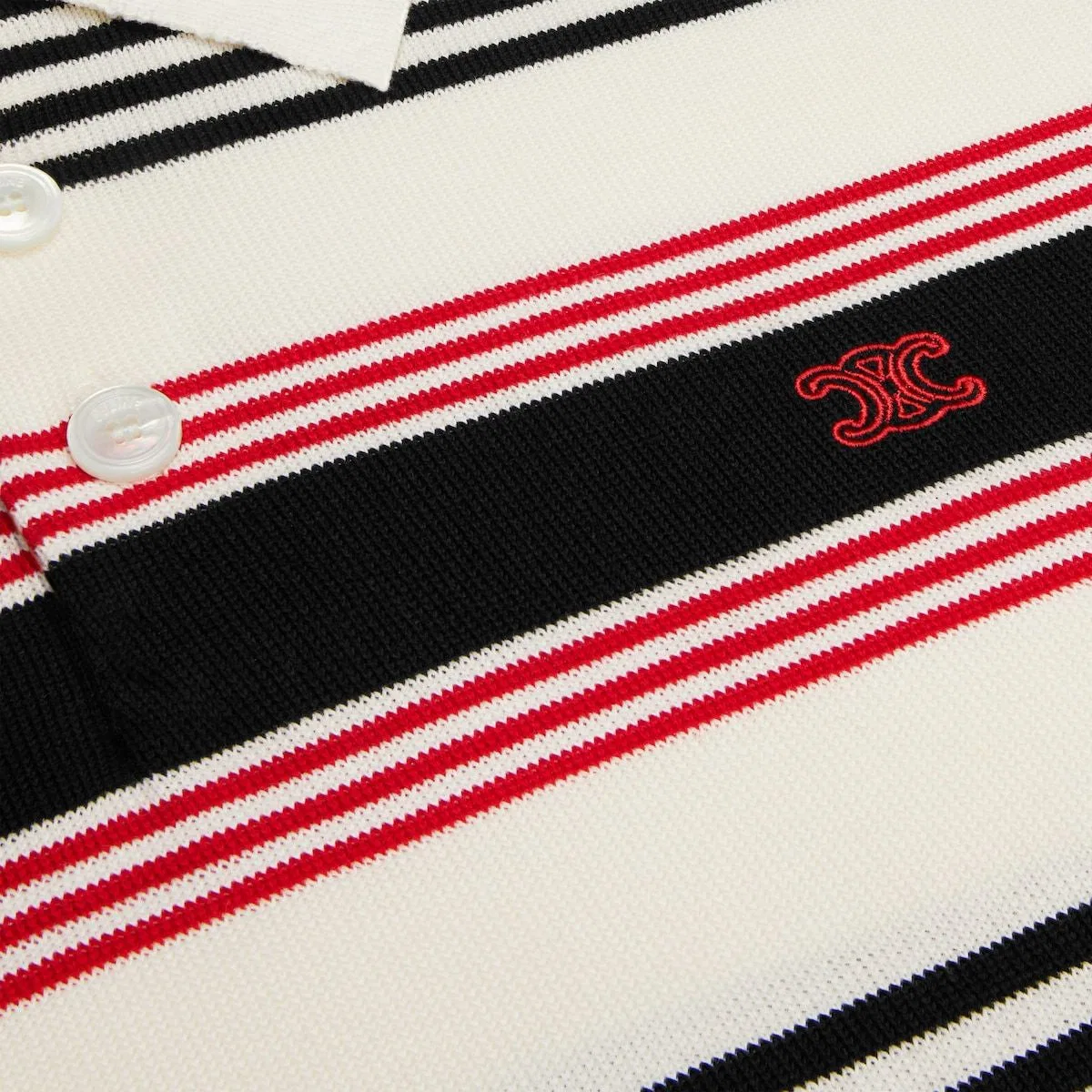 Celine Striped Polo Sweater