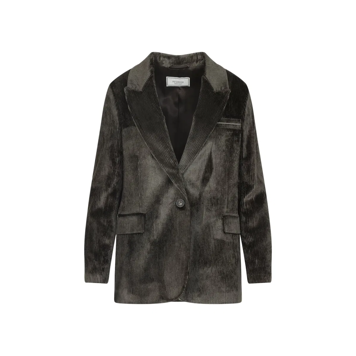 Peserico Velvet Blazer With Thousand Stripes