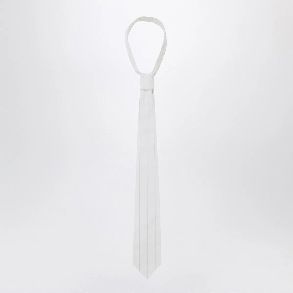 1989 studio White Striped Tie