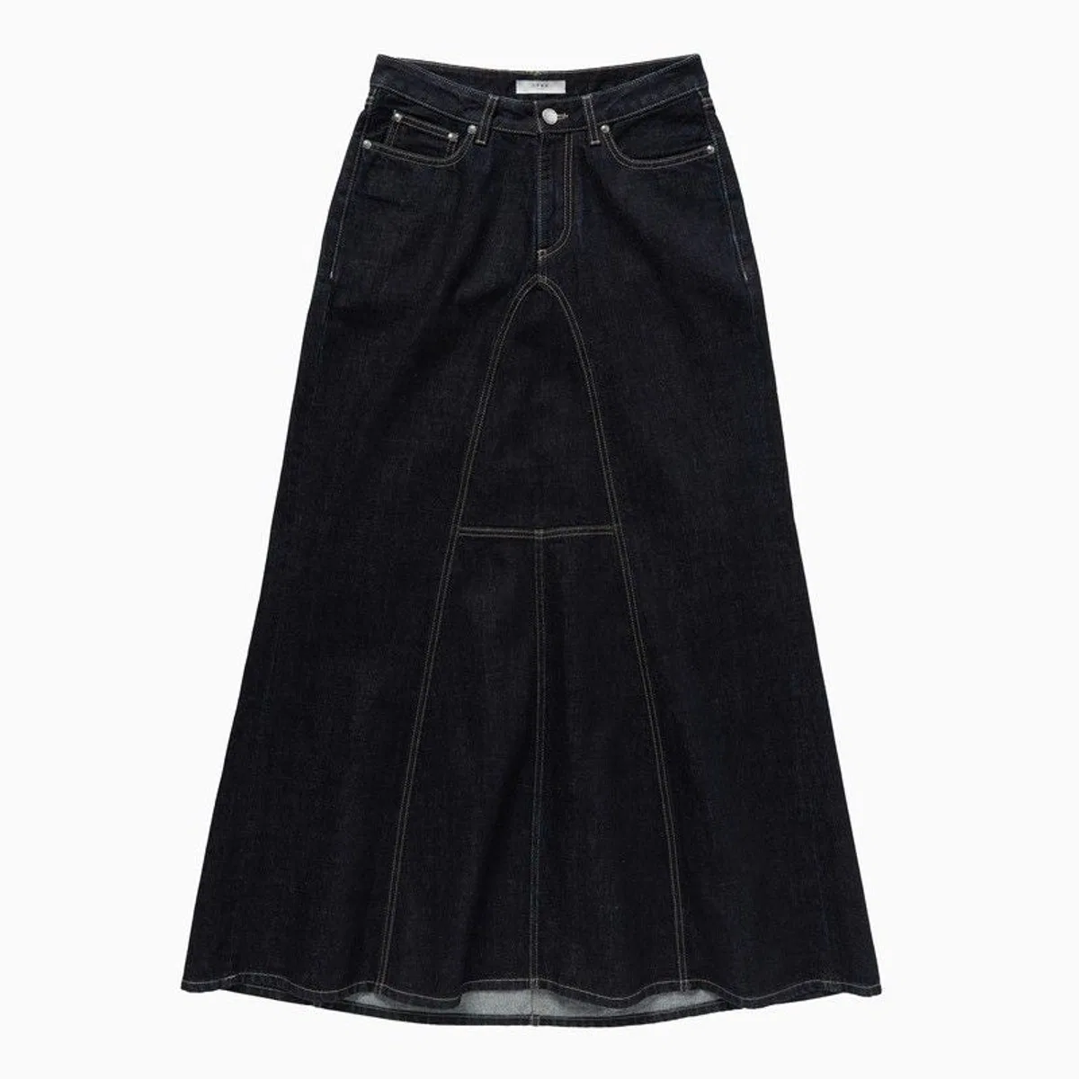 1989 studio Long Denim Skirt Dark Blue
