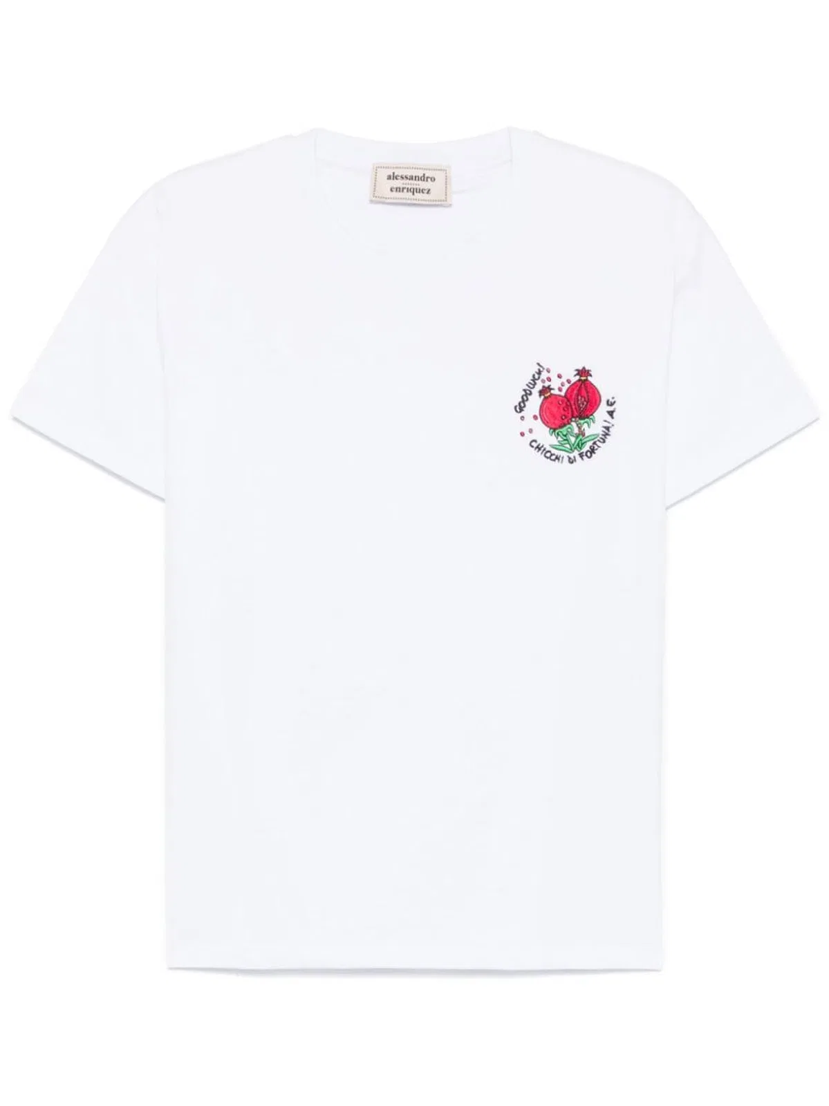 Alessandro Enriquez Embroidered Cotton T-Shirt