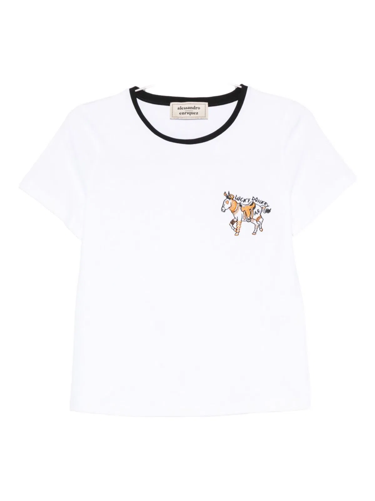 Alessandro Enriquez Embroidered Cotton T-Shirt