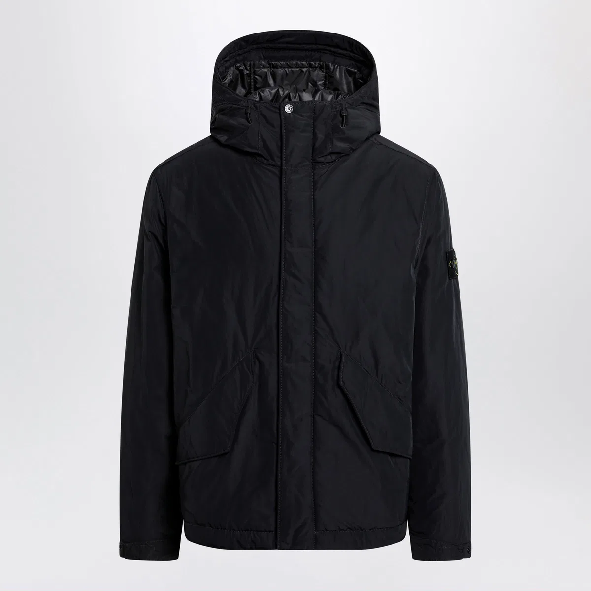 Stone Island Black Padded Zip-Up Jacket