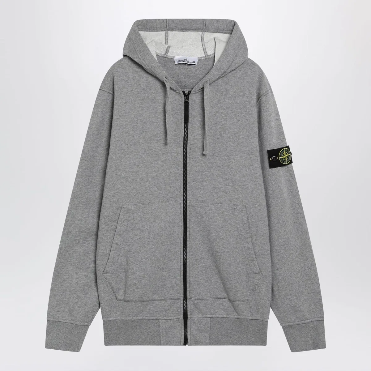 Stone Island Compass-Motif Drawstring Cotton Hoodie