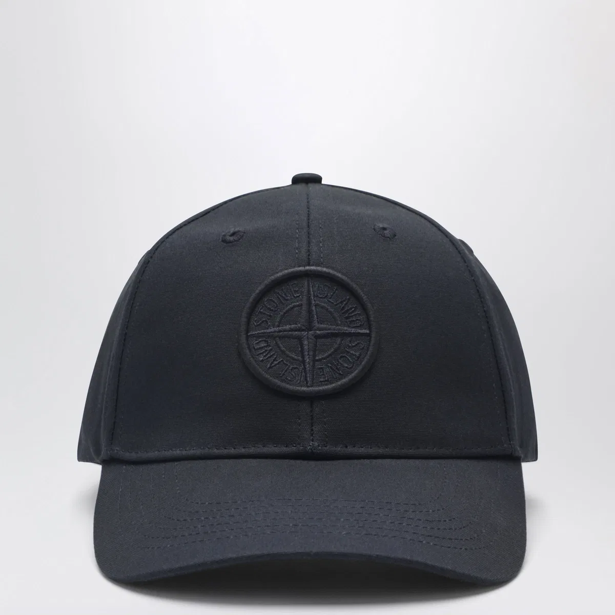 Stone Island Navy Blue Baseball Cap With Logo