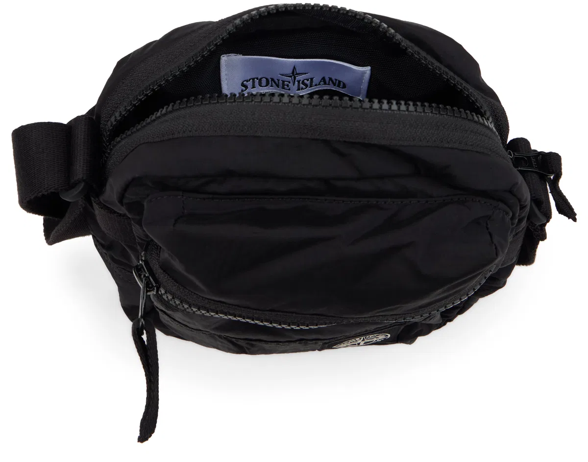 Stone Island Black Nylon Metal Bag