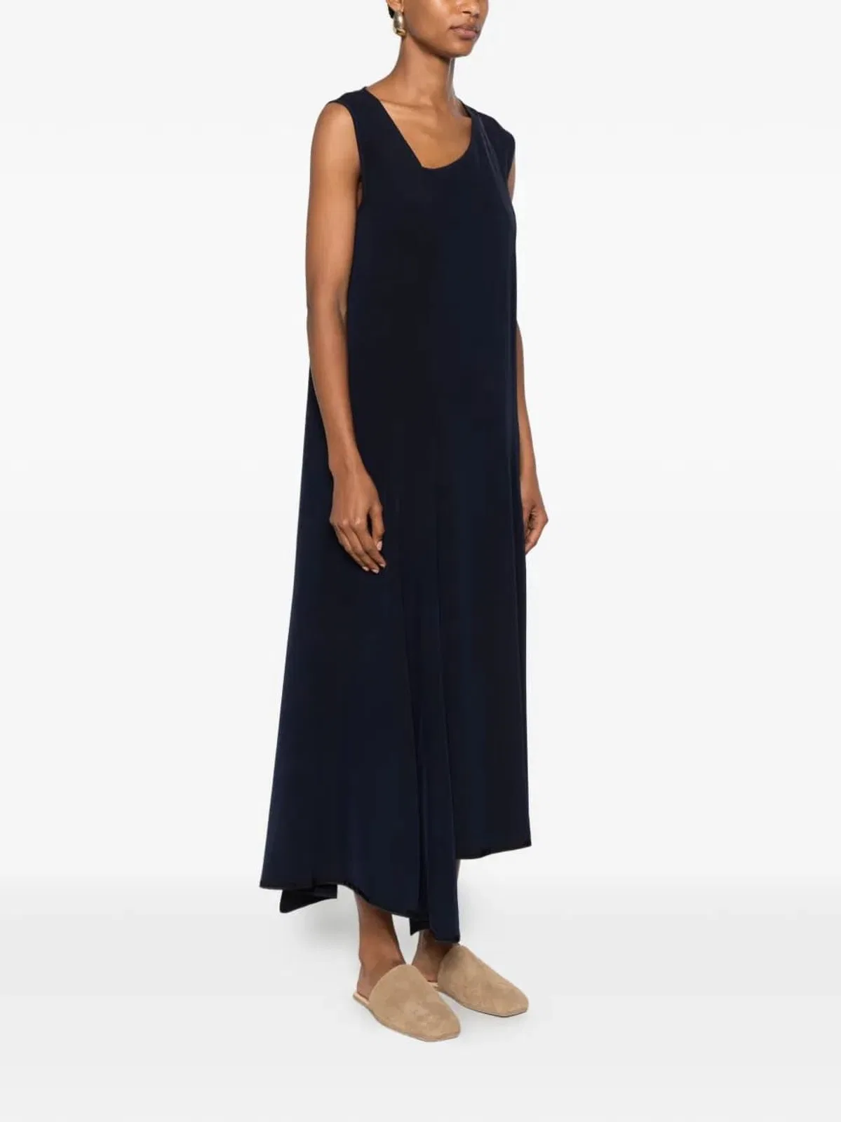 High Asymmetric-Neck Panelled Dress