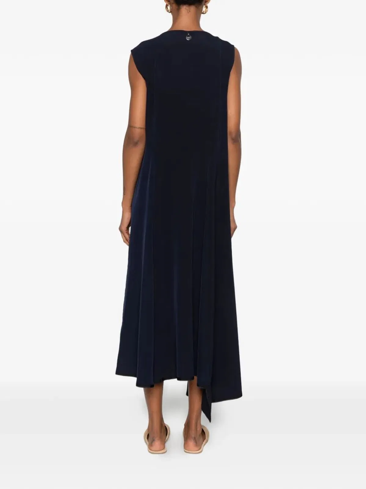 High Asymmetric-Neck Panelled Dress