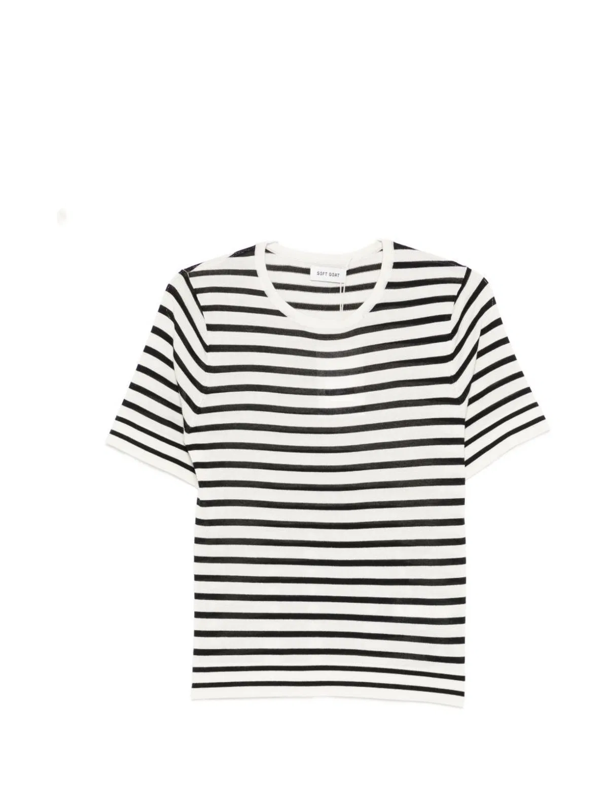 Soft Goat Striped Short Sleeves