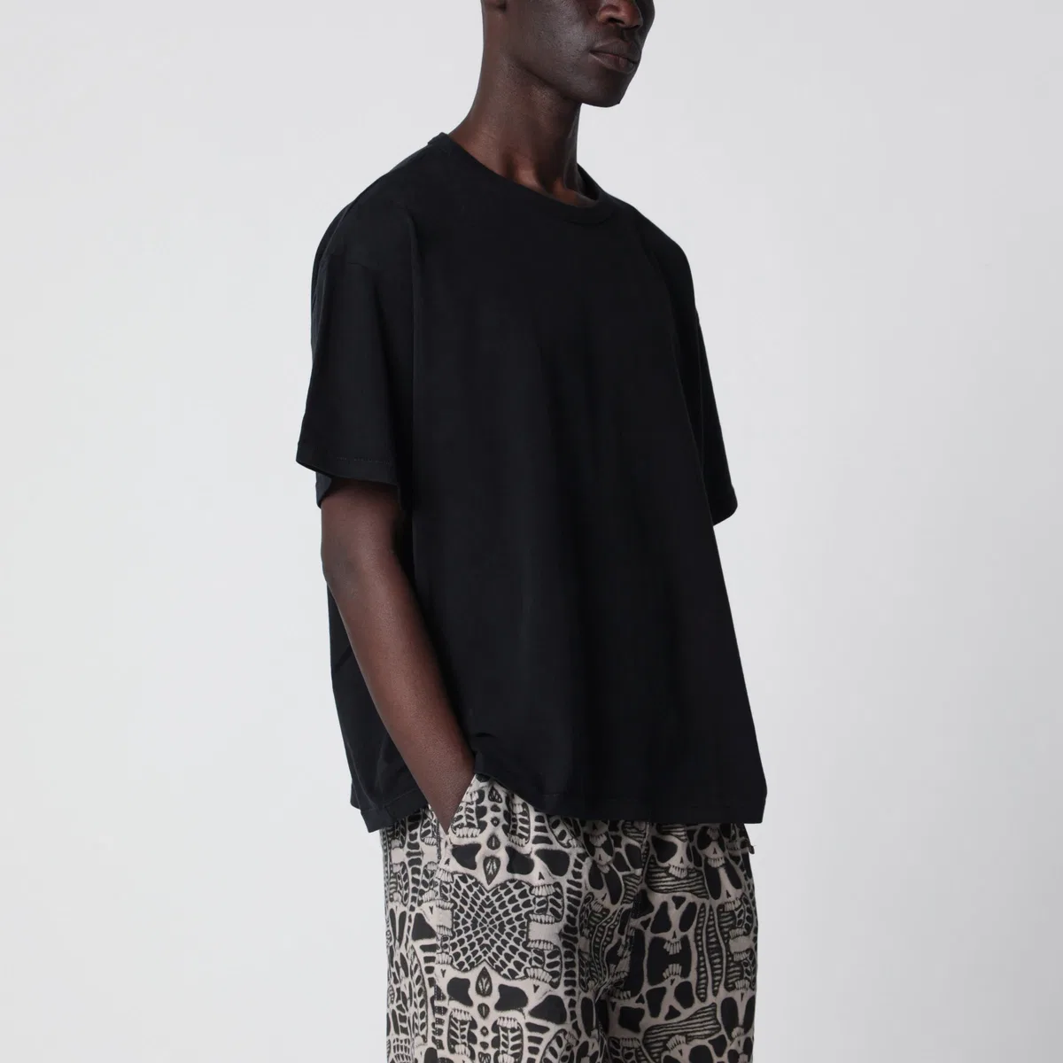 Brain dead Black Oversized Cotton Tshirt